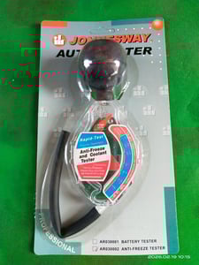 เครื่องทดสอบคุณภาพน้ำยาหล่อเย็นและจุดเยือกแข็ง Jonnesway รุ่น AR030002  ฟังก์ชันการใช้งาน: ใช้สำหรับตรวจสอบประสิทธิภาพของน้ำยาหล่อเย็นและจุดแข็งตัวของน้ำยาในระบบหม้อน้ำ  ของใหม่เก่าเก็บ ขายตามสภาพ อุปกรณ์ครบในกล่อง อันละ 50 บาทไม่รวมส่ง มี 40 อัน