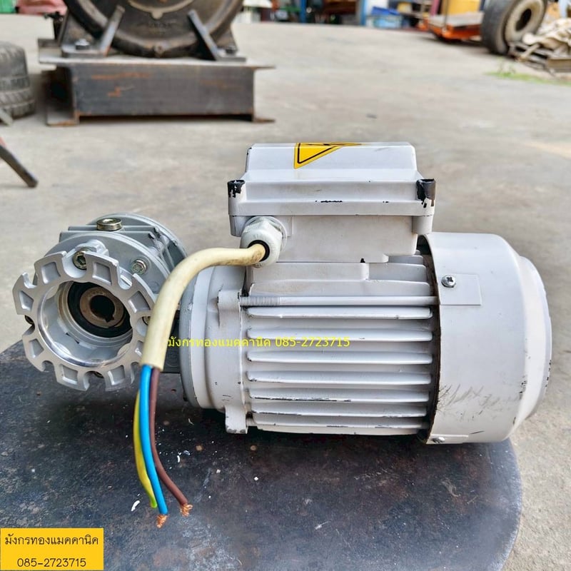มอเตอร์เกียร์ Lafert  made in Italy  ขนาด 0.18kW  0.25HP  ใช้ไฟบ้าน 230V  อัตราทด 1ต่อ20 ความเร็วรอบ 65 รอบต่อนาที  สภาพสวย ใช้งานได้ปกติ ราคา 2,500 บาทไม่รวมส่ง