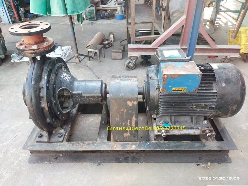 ปั๊มน้ำ Grundfos รุ่น 125x100-400 มอเตอร์ Brook ขนาด 40 แรง ใช้ไฟสามเฟส 380V ความเร็วรอบ 1470 รอบต่อนาที ใบพัดทองเหลือง 16 นิ้ว วัดจริง 17 นิ้ว ท่อน้ำเข้า 5 นิ้ว ออก 4 นิ้ว ส่งสูง 56 เมตร ได้ปริมาณน้ำ 3,500 ลิตรต่อนาที  ใบพัดสวย มอเตอร์หมุนนิ่ม สภาพสวย ราคา 40,000 บาทไม่รวมส่ง