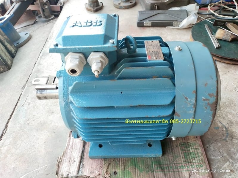 มอเตอร์ ABB ขนาด 10 แรง ใช้ไฟสามเฟส 380V ความเร็วรอบ 2910 รอบต่อนาที เดิมๆ หมุนนิ่ม สภาพดี ใช้งานได้ปกติ ราคา 7,500 บาทไม่รวมส่ง