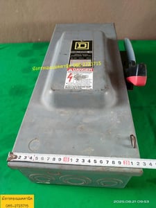 เซฟตี้สวิตซ์ SquareD ขนาด 100A 600V สภาพดี มีตำหนิภาพสุดท้าย ราคา 1,000 บาทไม่รวมส่ง