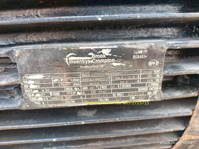 ปั๊มน้ำ Grundfos รุ่น 125x100-400 มอเตอร์ Brook ขนาด 40 แรง ใช้ไฟสามเฟส 380V ความเร็วรอบ 1470 รอบต่อนาที ใบพัดทองเหลือง 16 นิ้ว วัดจริง 17 นิ้ว ท่อน้ำเข้า 5 นิ้ว ออก 4 นิ้ว ส่งสูง 56 เมตร ได้ปริมาณน้ำ 3,500 ลิตรต่อนาที  ใบพัดสวย มอเตอร์หมุนนิ่ม สภาพสวย ราคา 40,000 บาทไม่รวมส่ง
