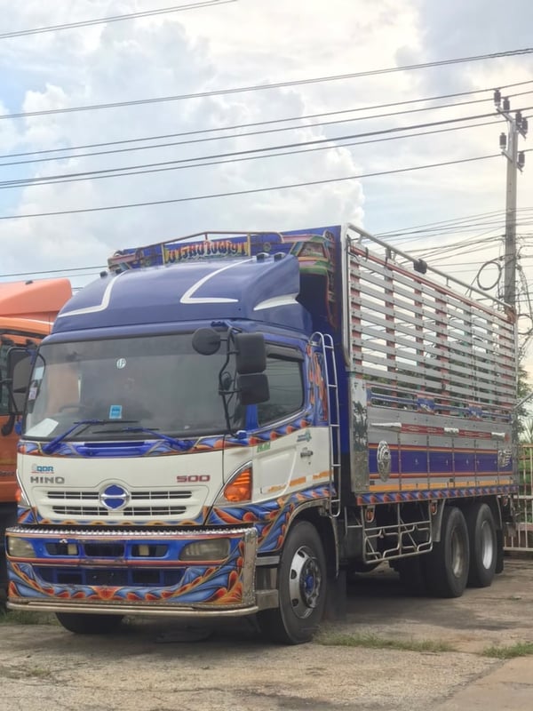 HINO FL 210แรงม้า รถบรรทุก 6ล้อ กระบะคอกสูง ปี40