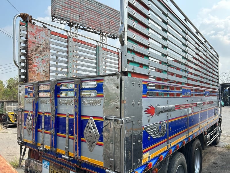 HINO FL 212แรงม้า รถบรรทุก 10ล้อ กระบะคอกสูง ปี2557