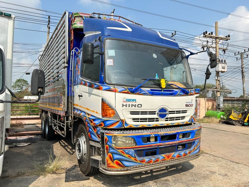 HINO FL 212แรงม้า รถบรรทุก 10ล้อ กระบะคอกสูง ปี2557