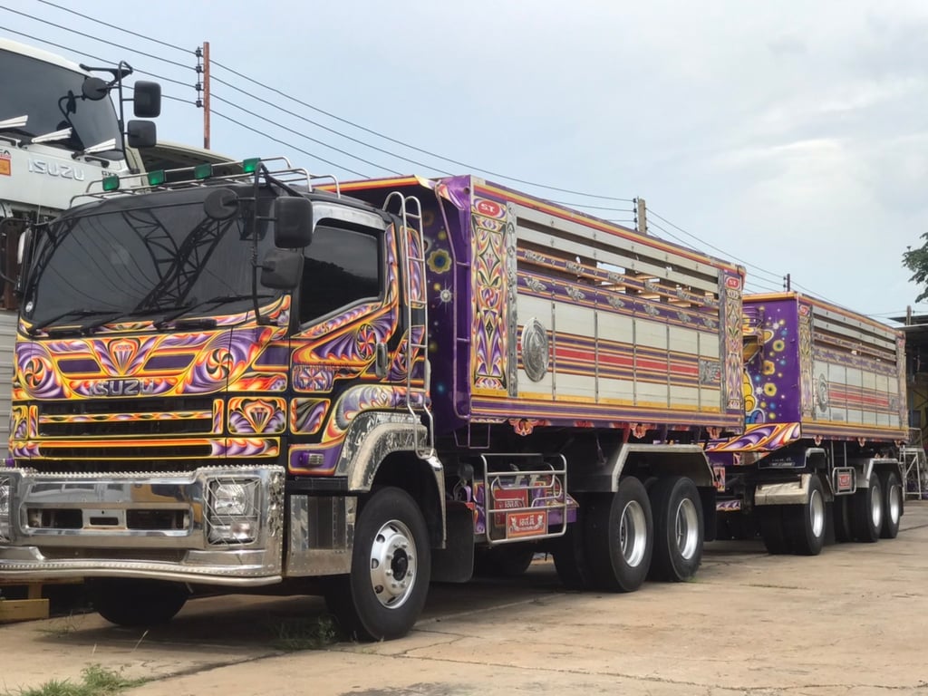 ISUZU FXZ 360แรงม้า รถบรรทุก หัวลาก 10ล้อ พ่วงแม่ลูก ปี59