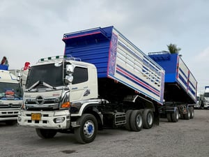 HINO FM 344แรงม้า รถบรรทุก 10ล้อ พ่วงแม่ลูก ปี2017 เลขไมล์น้อยกว่า 500,000 กม.
