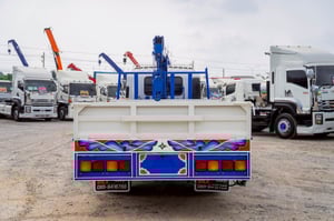 ISUZU FRR 210แรงม้า รถบรรทุก 6ล้อ กระบะเหล็กติดเครน ปี2018 เลขไมล์ 67,220 กม.