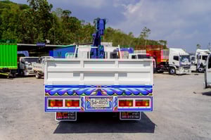 HINO FL 260แรงม้า รถบรรทุก 10ล้อ กระบะเหล็กติดเครน ปี2018 เลขไมล์ 256,862 กม.