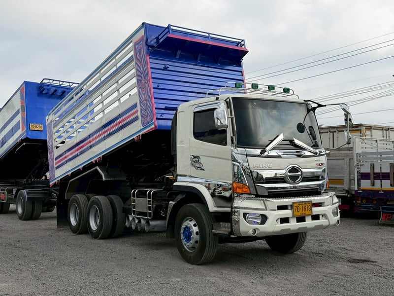 HINO FM 344แรงม้า รถบรรทุก 10ล้อ พ่วงแม่ลูก ปี2017 เลขไมล์น้อยกว่า 500,000 กม.