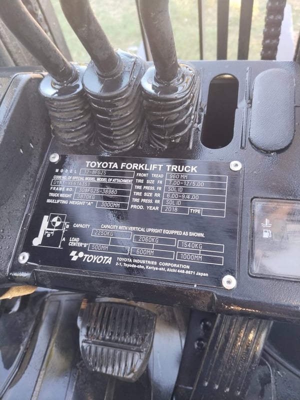 ขายโฟล์คลิฟท์Toyotaรุ่น8 ปี2018
