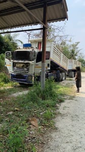 ISUZU 360ปี57 พ่วงดั้มเสาธงแม่ลูก3คาน เนื้อ29.3ตัน