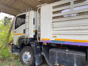 ISUZU 360ปี57 พ่วงดั้มเสาธงแม่ลูก3คาน เนื้อ29.3ตัน