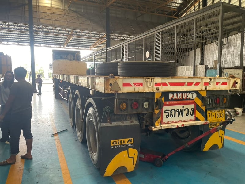 ขายรถกึ่งพ่วงพื้นเรียบสภาพดี หางพื้นเรียบพนัส