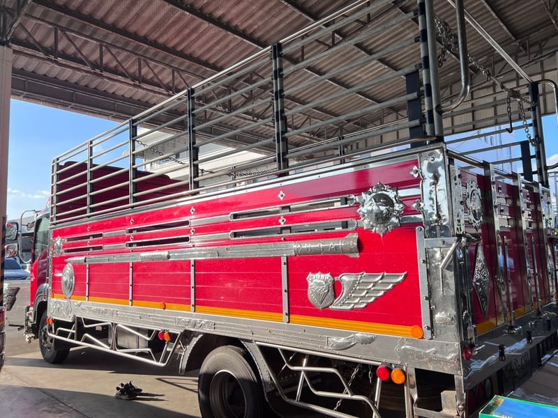 ISUZU FRR 210แรงม้า รถบรรทุก 6ล้อ กระบะคอกสูง ปี2022 เลขไมล์น้อยกว่า 50,000 กม.