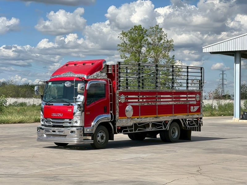 ISUZU FRR 210แรงม้า รถบรรทุก 6ล้อ กระบะคอกสูง ปี2022 เลขไมล์น้อยกว่า 50,000 กม.