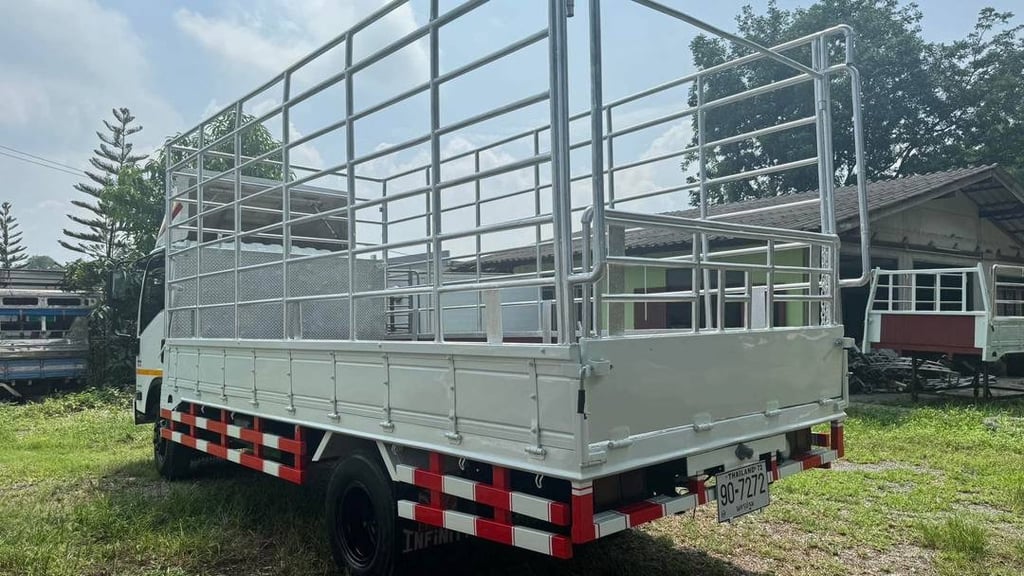 ISUZU NPR รถบรรทุก 6ล้อ กระบะคอกสูง ปี2009