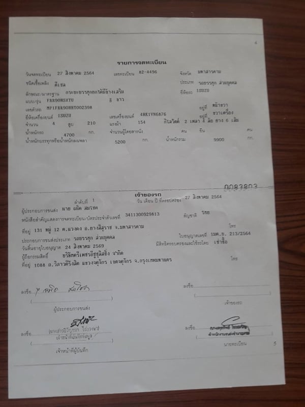 ISUZU FRR 210แรงม้า รถบรรทุก 6ล้อ ดั้มพ์ ปี2021