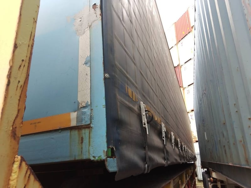 หางตู้ผ้าใบแยกกับแชชซีขนาด45ฟุต