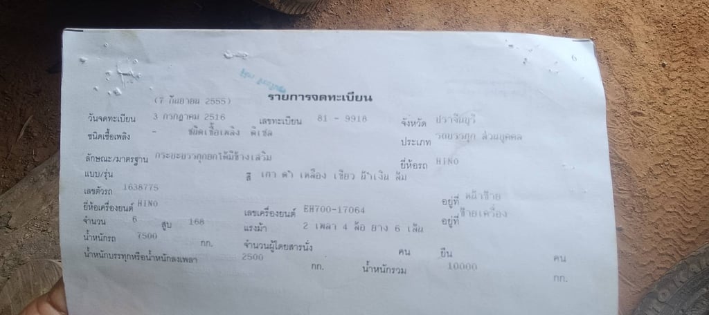 6ล้อดั้มพ์ฮีโน่168แรง