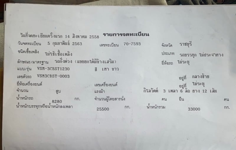 หางคอกไม่ดั้ม3เพลา