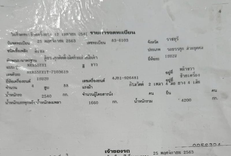 4ล้ออีซูซุ88แรงม้า 4ล้ออีซูซุ88แรงม้า