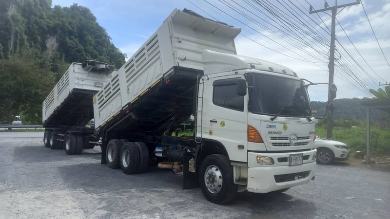 พ่วงแม่ลูกดั้มพ์HINO FM2P380แรงม้า