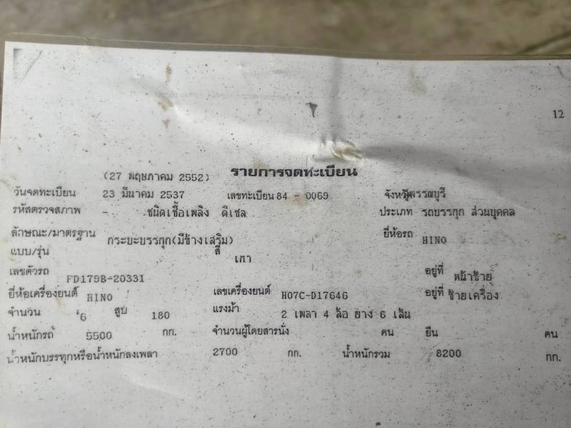 6ล้อรั้วฮีโน่180แรงม้าปี37