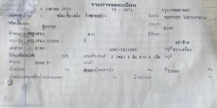 (หกล้อ) HINO ตู้ทึบ ตู้แห้ง รถก๊าซ NGV FG1J เครื่อง JO8C 220แรง ปี54 ตู้ยาว 7.20 เมตร (หกล้อ) HINO ตู้ทึบ ตู้แห้ง รถก๊าซ NGV FG1J เครื่อง JO8C 220แรง ปี54 ตู้ยาว 7.20 เมตร