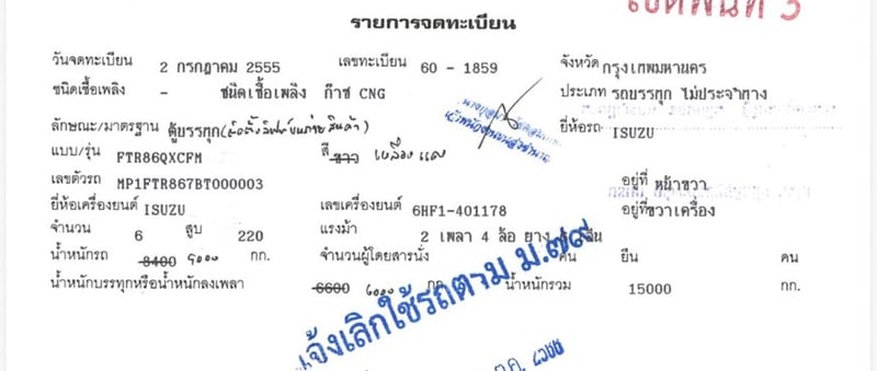 หกล้อตู้สิบบาน รถก๊าซ ISUZU FTR 220 แรง ปี 54-55