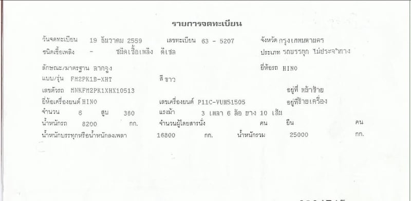 สิบล้อหัวลาก HINO FM2P 380แรง เครื่อง P11C ปี 59 