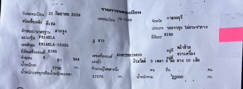 HINO FM 344แรงม้า รถบรรทุก 10ล้อ หัวลาก เฉพาะหัว ปี2015
