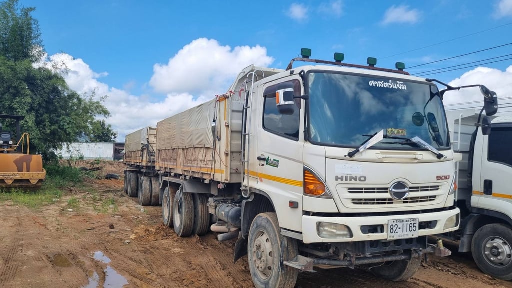 HINO FM 344แรงม้า รถบรรทุก 10ล้อ พ่วงแม่ลูก ปี2013