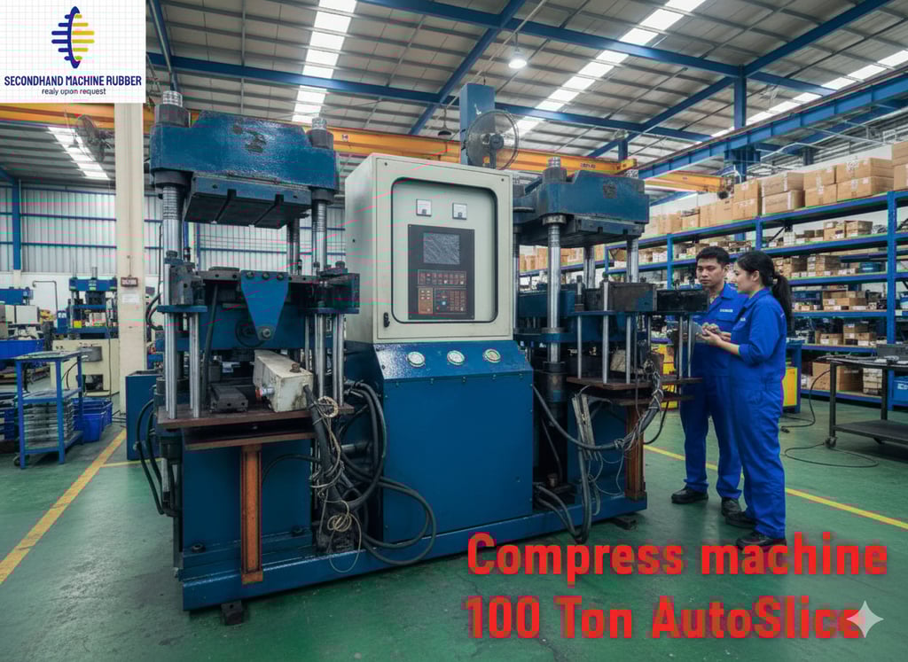 เครื่องอัดยาง 2 หัว ขึ้นลง สไสต์ อัตโนมัติ กระทุ้ง  ขนาด 100 ตัน ราคาคุ้ม ยามงานเยอะ