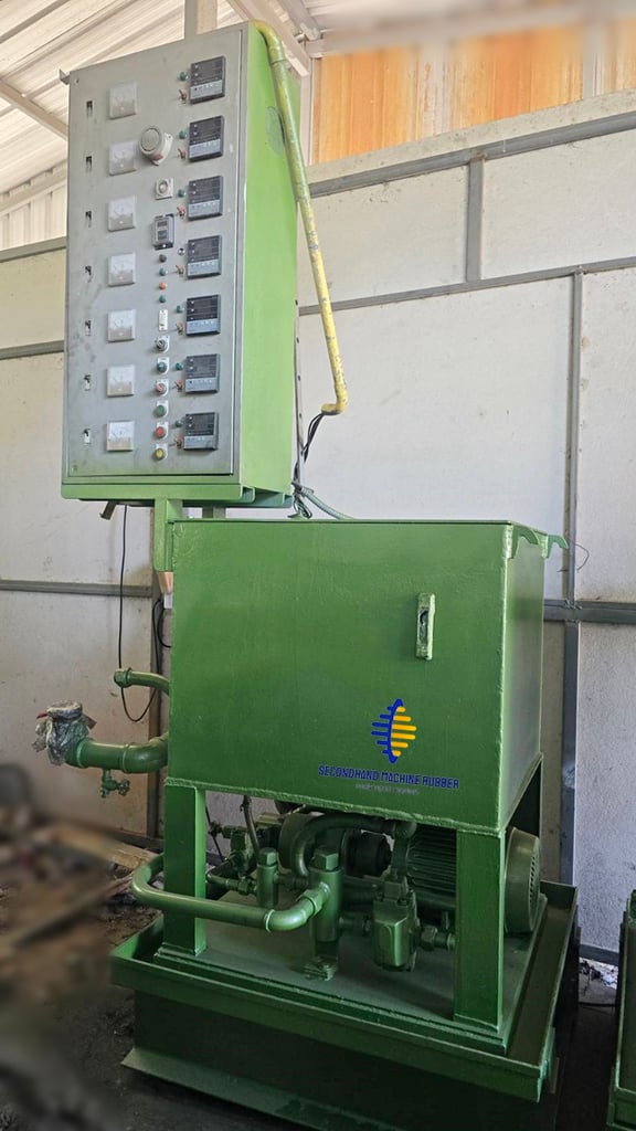 เครื่องอัดระเบิดโฟมยาง EVA 6 ชั้น ผลิตแผ่นโฟมรองเท้า แผ่นรองพื้น ฯลฯ พร้อมใช้ 