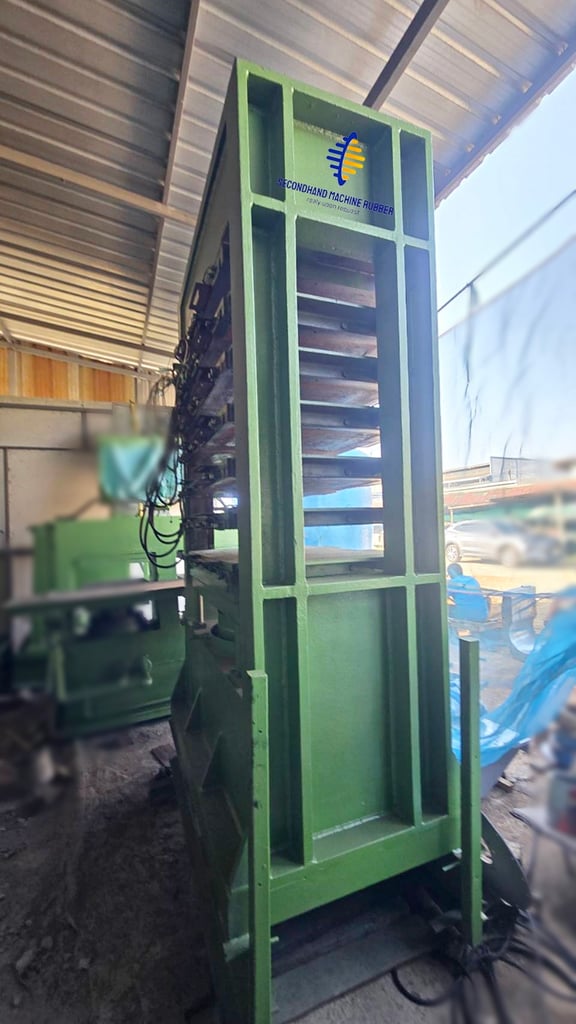 เครื่องอัดระเบิดโฟมยาง EVA 6 ชั้น ผลิตแผ่นโฟมรองเท้า แผ่นรองพื้น ฯลฯ พร้อมใช้ 