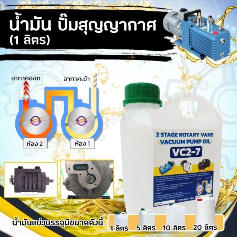 น้ำมันแวคคั่มปั๊ม น้ำมันปั๊มสูญญากาศ 2 ชั้น 