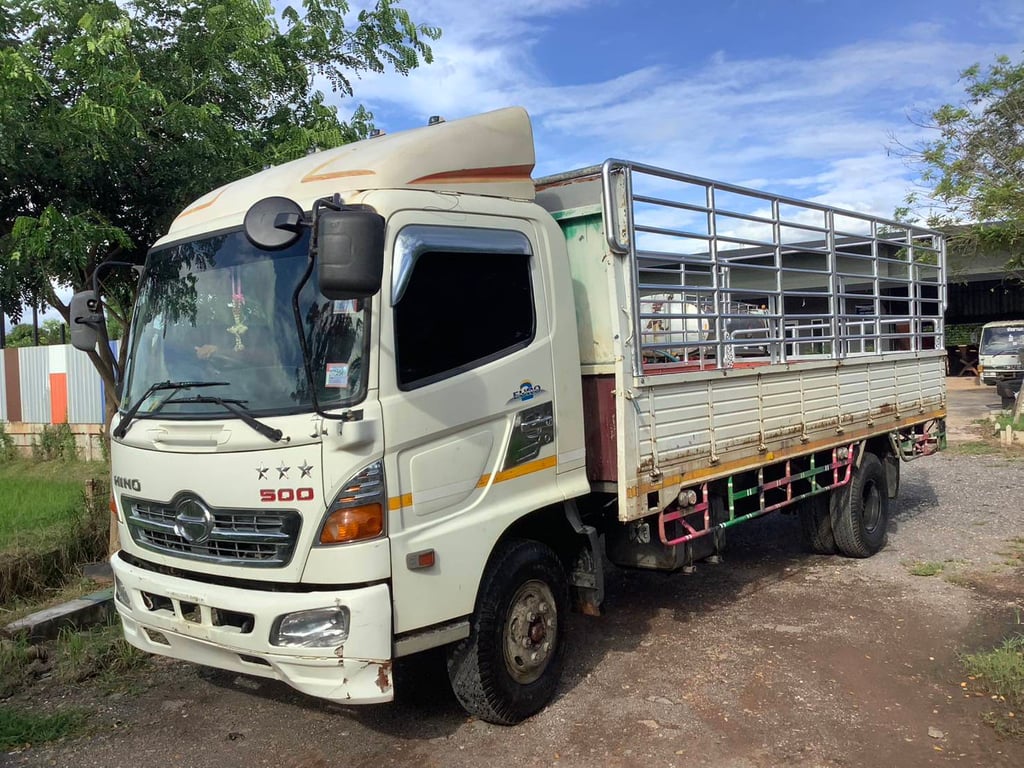 HINO FC 150แรงม้า รถบรรทุก 6ล้อ กระบะคอกสูง ปี2004