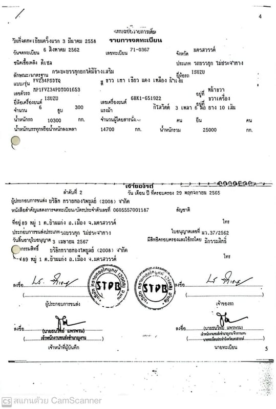 ISUZU FVZ 300แรงม้า รถบรรทุก 10ล้อ ดั้มพ์ ปี2015 เลขไมล์น้อยกว่า 500,000 กม.