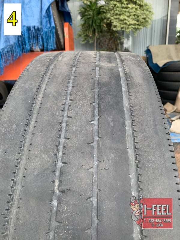 ยางเก่าBridgestone  11r22.5 r157 radial tbr ปี2021 ชุดนี้มี 4เส้น