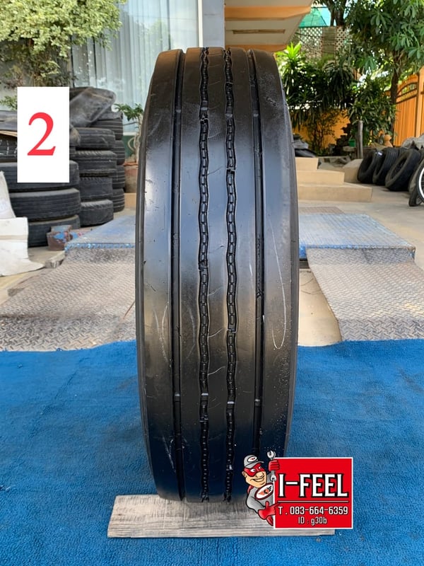 ยาง radial รถบรรทุกรถโดยสาร bridgestone ขนาดยาง 9.5R17.5 มี 4เส้น