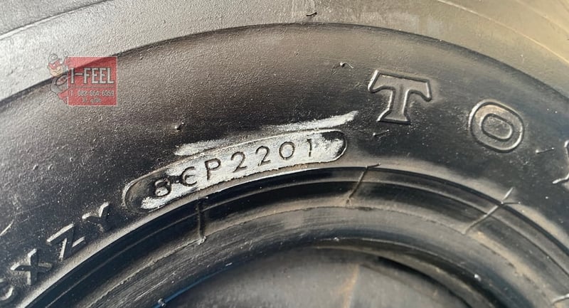 ยางรถยก forklift toyo tire ขนาด 23 x 9 - 10 ยางเก่าปี