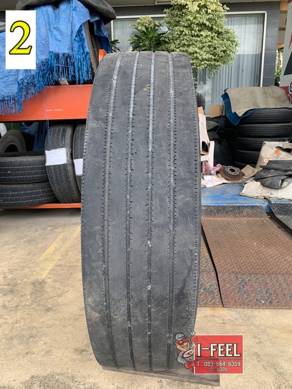 ยางเก่าBridgestone  11r22.5 r157 radial tbr ปี2021 ชุดนี้มี 4เส้น