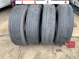 ยางเก่าBridgestone  11r22.5 r157 radial tbr ปี2021 ชุดนี้มี 4เส้น