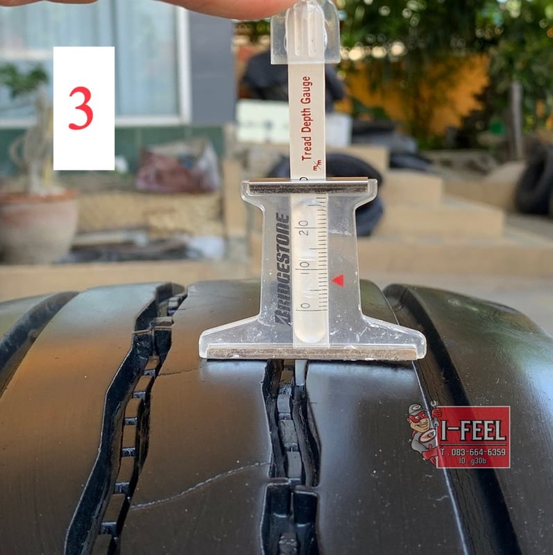 ยาง radial รถบรรทุกรถโดยสาร bridgestone ขนาดยาง 9.5R17.5 มี 4เส้น