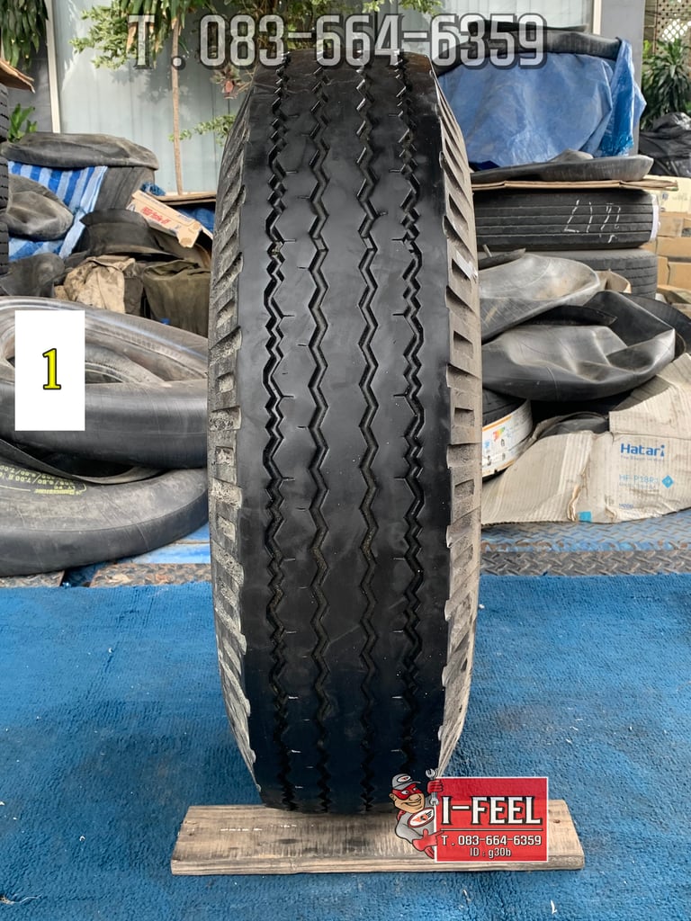 ยางเก่า บรรทุก BS 750r16 mr ผ้าใบ ในรองครบ ชุดนี้มี 2เส้น ปี2023