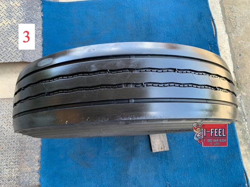 ยาง radial รถบรรทุกรถโดยสาร bridgestone ขนาดยาง 9.5R17.5 มี 4เส้น