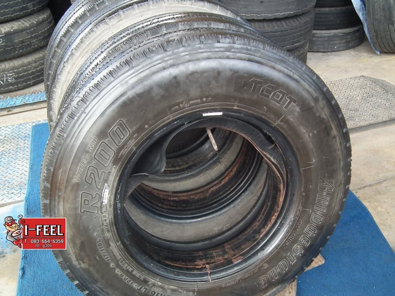 Bridgestone ยางเก่า 7.00r16 radial r200 ชุดนี้มี 5เส้น คละปีผลิต