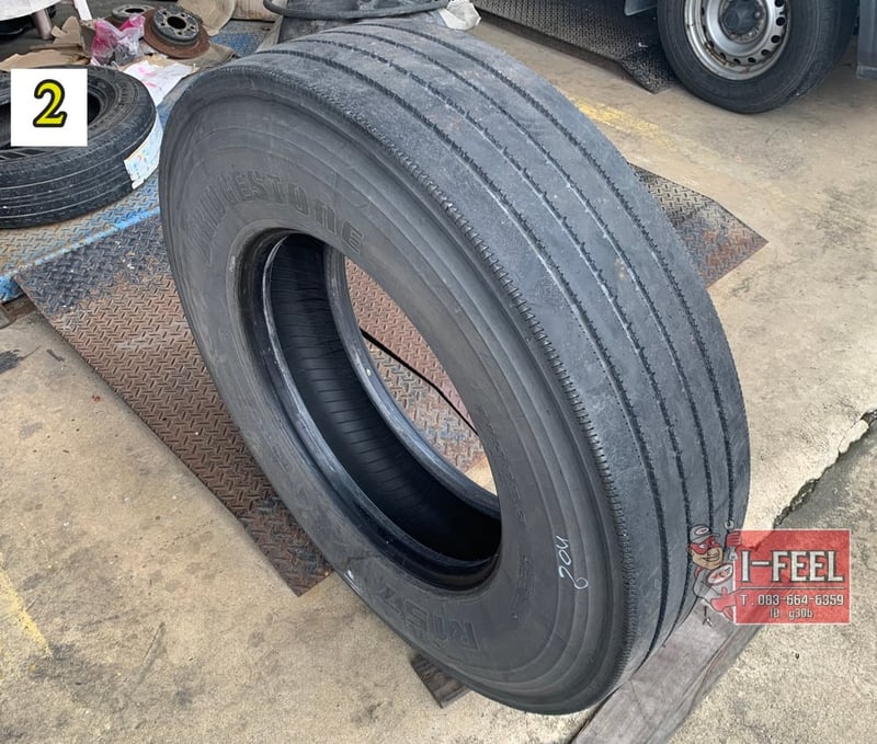 ยางเก่าBridgestone  11r22.5 r157 radial tbr ปี2021 ชุดนี้มี 4เส้น