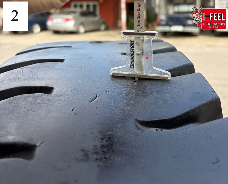 ยางรถบรรทุกใช้แล้ว bridgestone 1100r20 ผ้าใบ 3เส้น ปี 2022